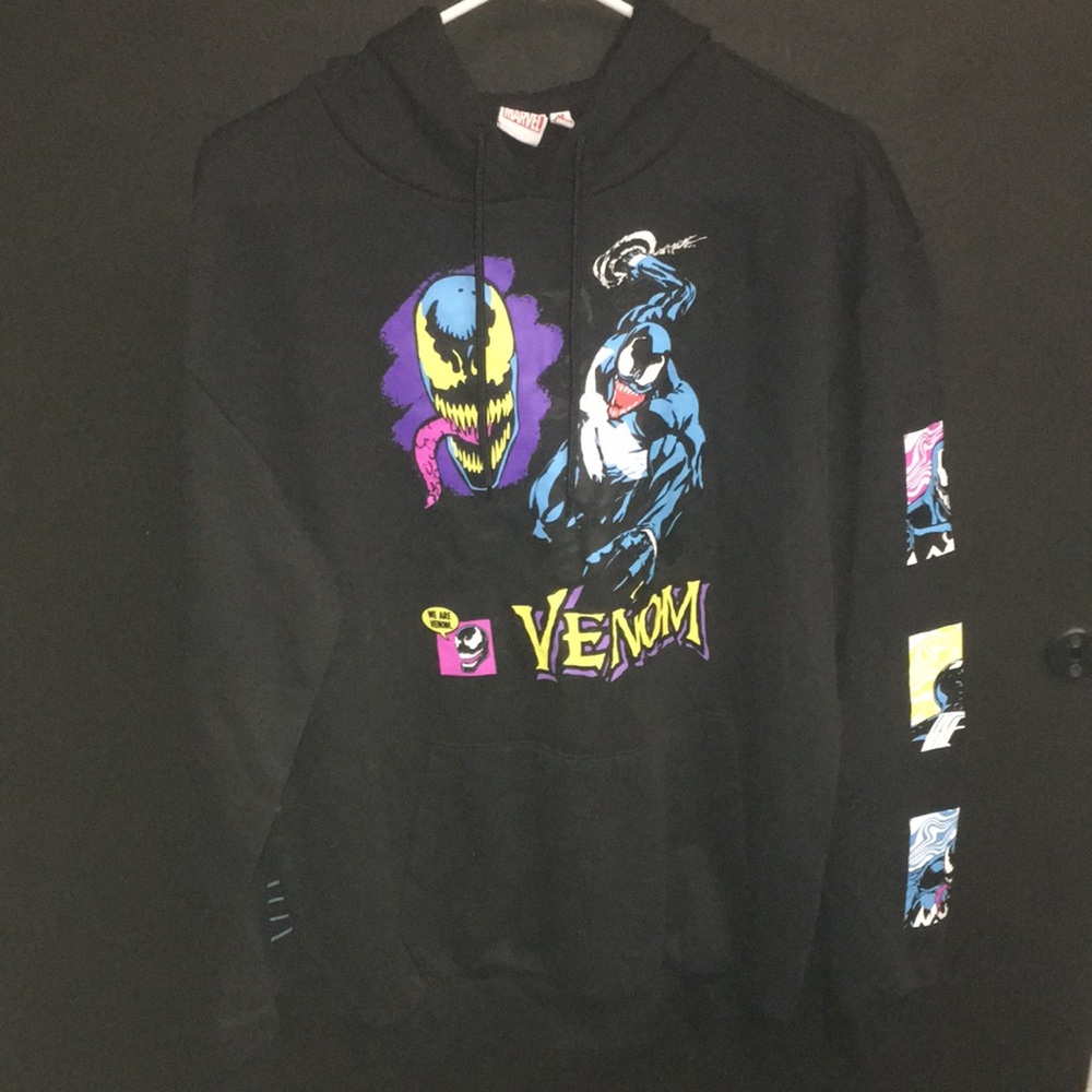 Venom Black Graphic Hoodie